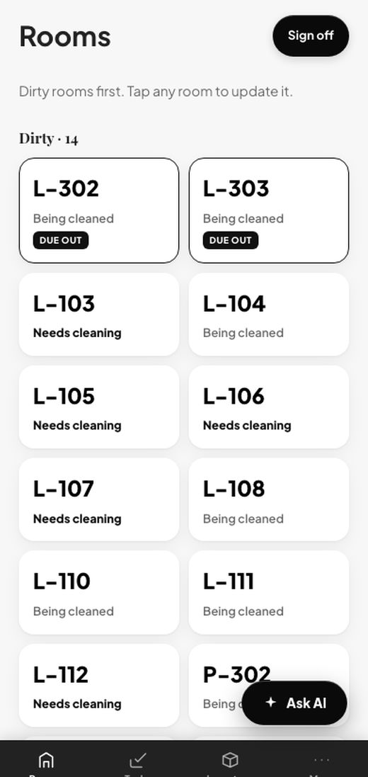 Housekeeping app