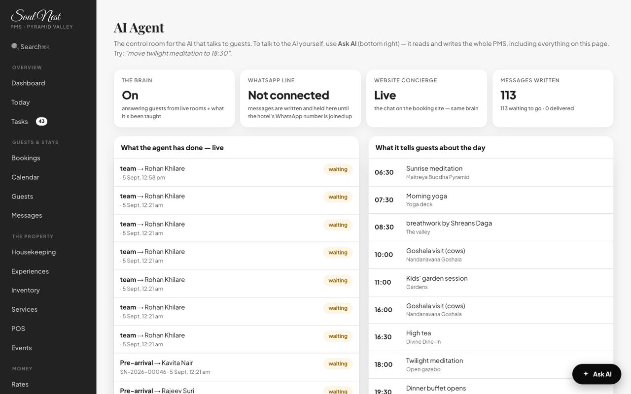 AI agent control room