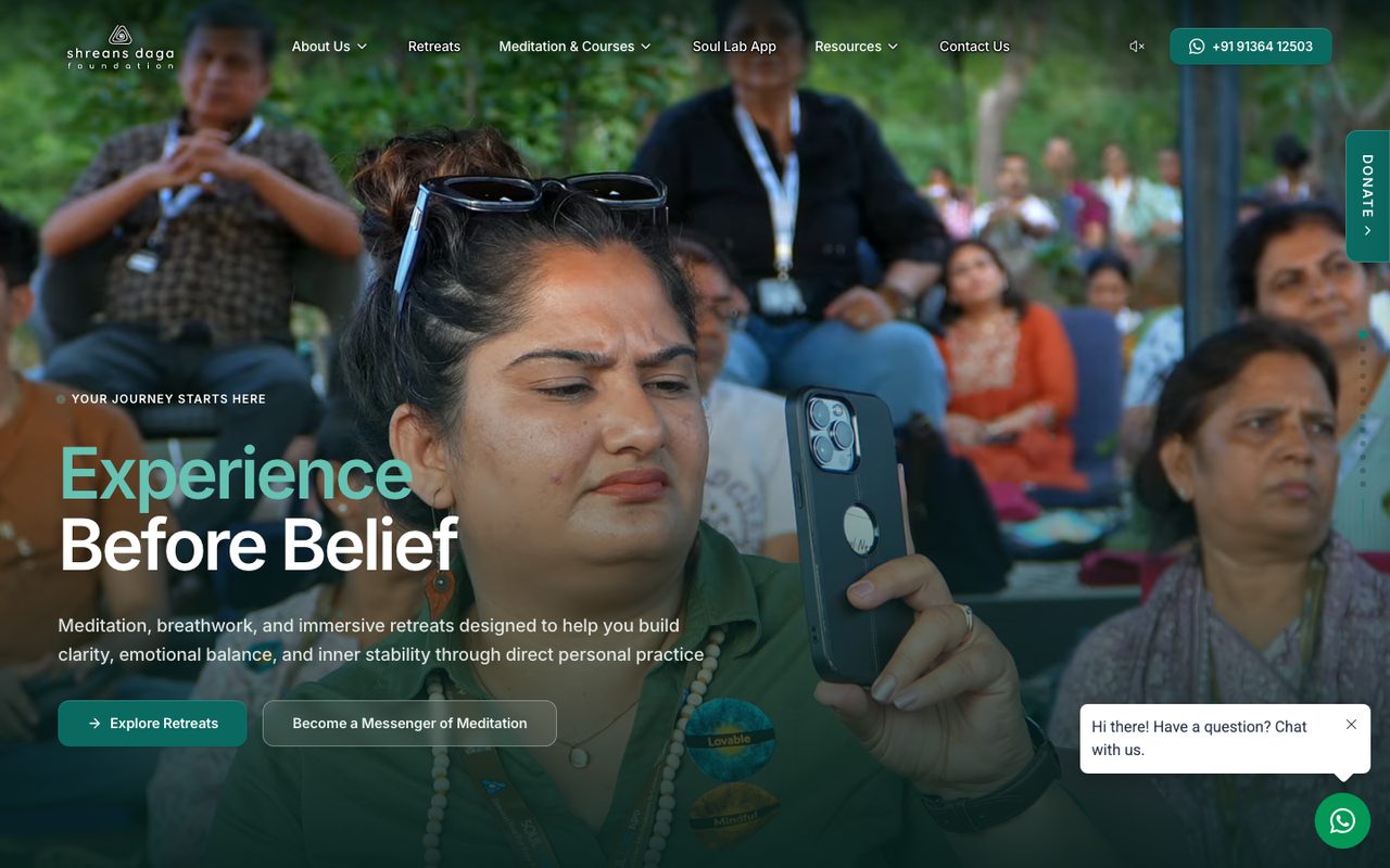 The Foundation website, built and owned in-house